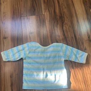 Vintage Carter's Long Sleeve Shirt - Blue and Yellow Stripes